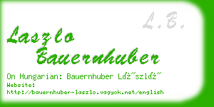 laszlo bauernhuber business card